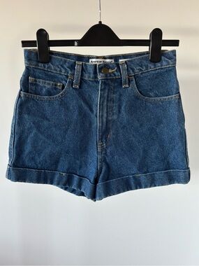 | American Apparel | The High Waisted Cuff Denim Jean Shorts Women’s size 27